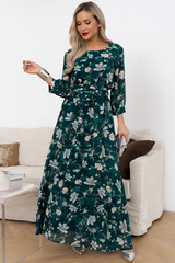 Платье Марго (малахит/принт) Р11-1245/6 Nikol