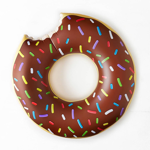 Надувной круг для плавания пончик шоколадный Chocolate Donut 80см