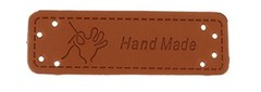Нашивки Hand Made 1,5х5 беж, кожа