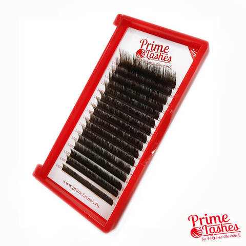 Ресницы Prime Lashes темно-коричневые , микс 16 линий