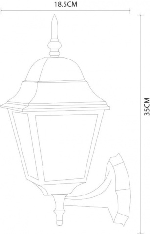 Уличный настенный светильник Arte Lamp BREMEN A1011AL-1BK