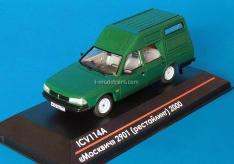 Moskvich-2901 restyling 2000 dark green 1:43 ICV114A