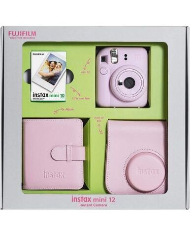 Fotoaparat \ Фотоаппарат  INSTAX MINI 12 BLOSSOM PINK-BUNDLE BOX
