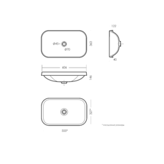 Врезной умывальник 