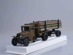 ZIS-5V Timber trailer biaxial with forest LOMO-AVM 1:43