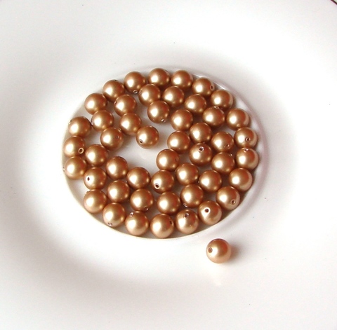 Жемчуг 4 мм Сваровски Vintage gold