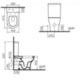 УНИТАЗ-КОМПАКТ напольный VITRA ZENTRUM OPEN-BACK 9012B003-7204