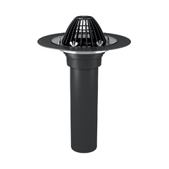 Воронка кровельн. Технониколь d=110 с обжимн. фланцем и электрообогревом, черн.