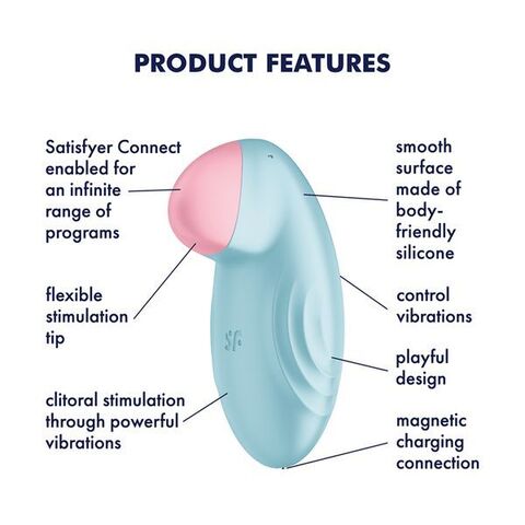 Satisfyer Tropical Tip Вибромассажёр Голубой