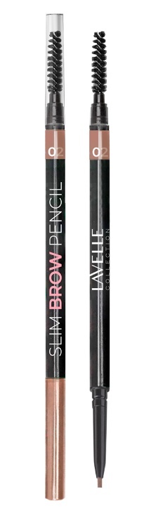 LavelleCollection Карандаш для бровей автоматический,тон 02 коричневый Slim Brow Pencil