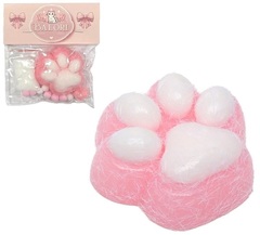 Антистресс Сквиш Лапка Розовая + Мини Лапка + Ворс + Пампоны