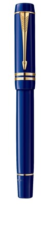 Ручка перьевая Parker Duofold F74 International Historical Colors, Lapis Lazuli GT, F (1907184)