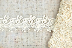 Кружево плетеное, ш. 7 см, кремовый