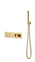 Boheme 131-SYS-MG Смеситель FUSION TERMO с ручным душем MATT GOLD фото