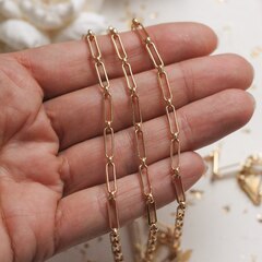 Цепочка 11*3 мм, маленькое звено 4 мм, позолота, 20 см, А015-2 (20см)