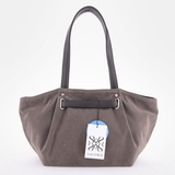 Сумка Саломея 341 эко-замша серый шоколад