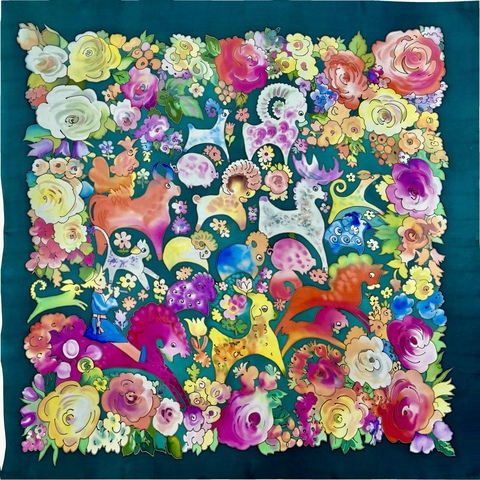 Шелковый платок батик 