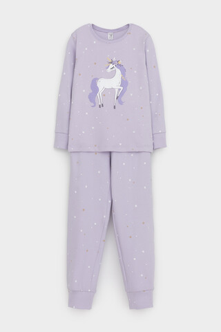 пижама  для девочки  К 1621/лепесток орхидеи,звездочки