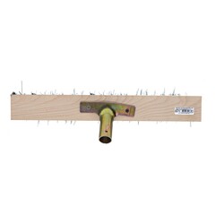 Щетка тротуарная деревянная 400х55мм, 5-ти рядная, металлическая тулейка, без черенка (Россия) 60-2-112