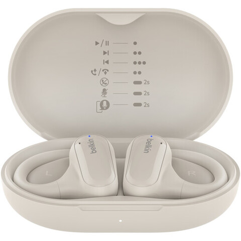Наушники беспроводные Belkin SoundForm Breeze Open Ear True Wireless Earbuds, песочный