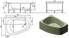 ВАННА АКРИЛОВАЯ KOLPA SAN CHAD 170*120 правая