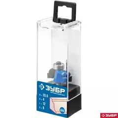 ЗУБР 28.6 x 12 мм, радиус 4 мм, фреза кромочная калевочная №6, Профессионал (28707-28.6)