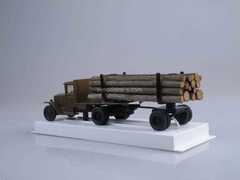 ZIS-5V Timber trailer biaxial with forest LOMO-AVM 1:43