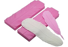 Силиконовый вайнер Перо большое 2 части