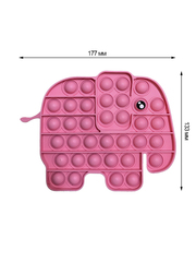 Поп Ит Игрушка антистресс Вечная пупырка Попит 17,7 х 13,3 см розовый слон POP IT