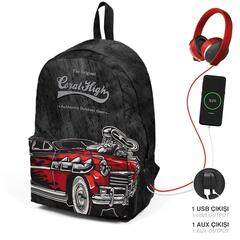 Çanta \ Bag \ Рюкзак CORAL HIGH SIRT ÇANTA(USB+AUX SOKETLİ) 23436