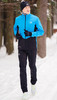 Элитный утеплённый лыжный костюм Nordski Pro Light Blue/Black мужской