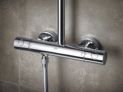 Душевая система GROHE Tempesta Cosmopolitan 250 CUBE с термостатом настенного монтажа, хром 26689000