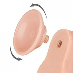 Реалистичный фаллоимитатор двухслойный (22*4,3 см.) телесный цвет