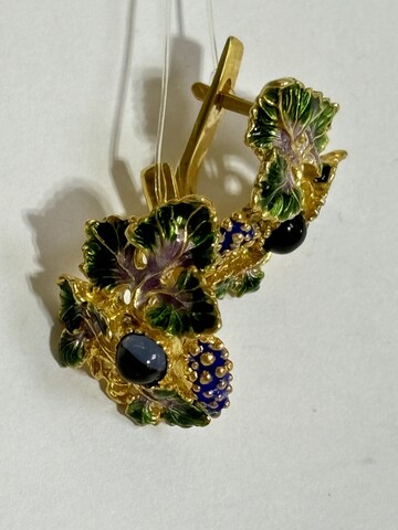 Лоза М  (серьги  из серебра)