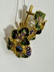 Лоза М  (серьги  из серебра)