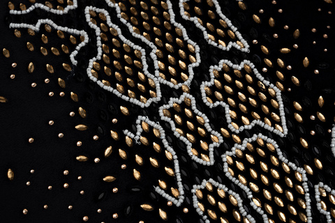 Подушка декоративная 45x45 Garda Decor Питон со стразами черная