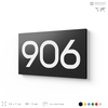 Номер на дверь 906, табличка на дверь для офиса, квартиры, кабинета, аудитории, склада, черная 120х70 мм, Айдентика Технолоджи