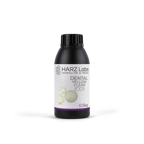Фотополимер HARZ Labs Dental Yellow Clear Pro (автоклавируемый), прозрачный желтый (0,5 кг)