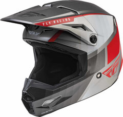 Шлем Fly Racing Kinetic Drift (Серый-красный) размер M 57-58
