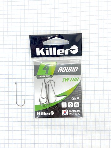 Крючок KILLER ROUND № 4 продажа от 10 шт.