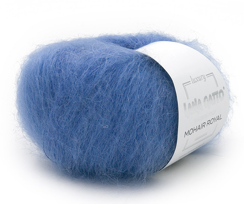 Пряжа Lana Gatto Mohair Royal 8397 голубой