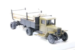 ZIS-5V Timber trailers with forest bars LOMO-AVM 1:43