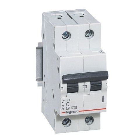 Автоматический выключатель двухполюсный RX - 10 А, 4500 кА, тип С. Legrand (Легранд). 419695