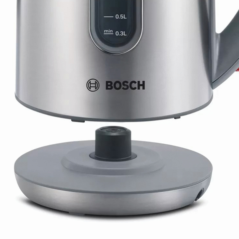 Чайник BOSCH TWK7901, 1,7 л, 2200 Вт, закрытый нагревательный элемент, нержавеющая сталь, серебристый