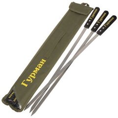 Шампур плоский Гурман Люкс 23004-newblk с деревянной ручкой, 6 шт Набор 60 см