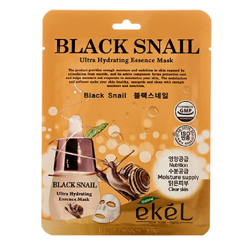 Тканевая маска для лица EKEL Black Snail Ultra Hydrating Essence Mask, 25 мл