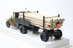 ZIS-5V Timber trailers with forest bars LOMO-AVM 1:43