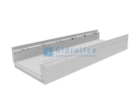 Лоток водоотводный бетонный коробчатый (СО-200мм), с оцинкованной насадкой, КП 100.26,3 (20).15(11,5) - BGF-Z