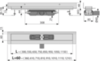 APZ116-650 Водоотводящий желоб с порогами для цельной решетки и фиксированным воротником к стене AlcaPlast