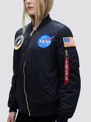 Бомбер Alpha Industries MA-1 NASA W Black (Черный)